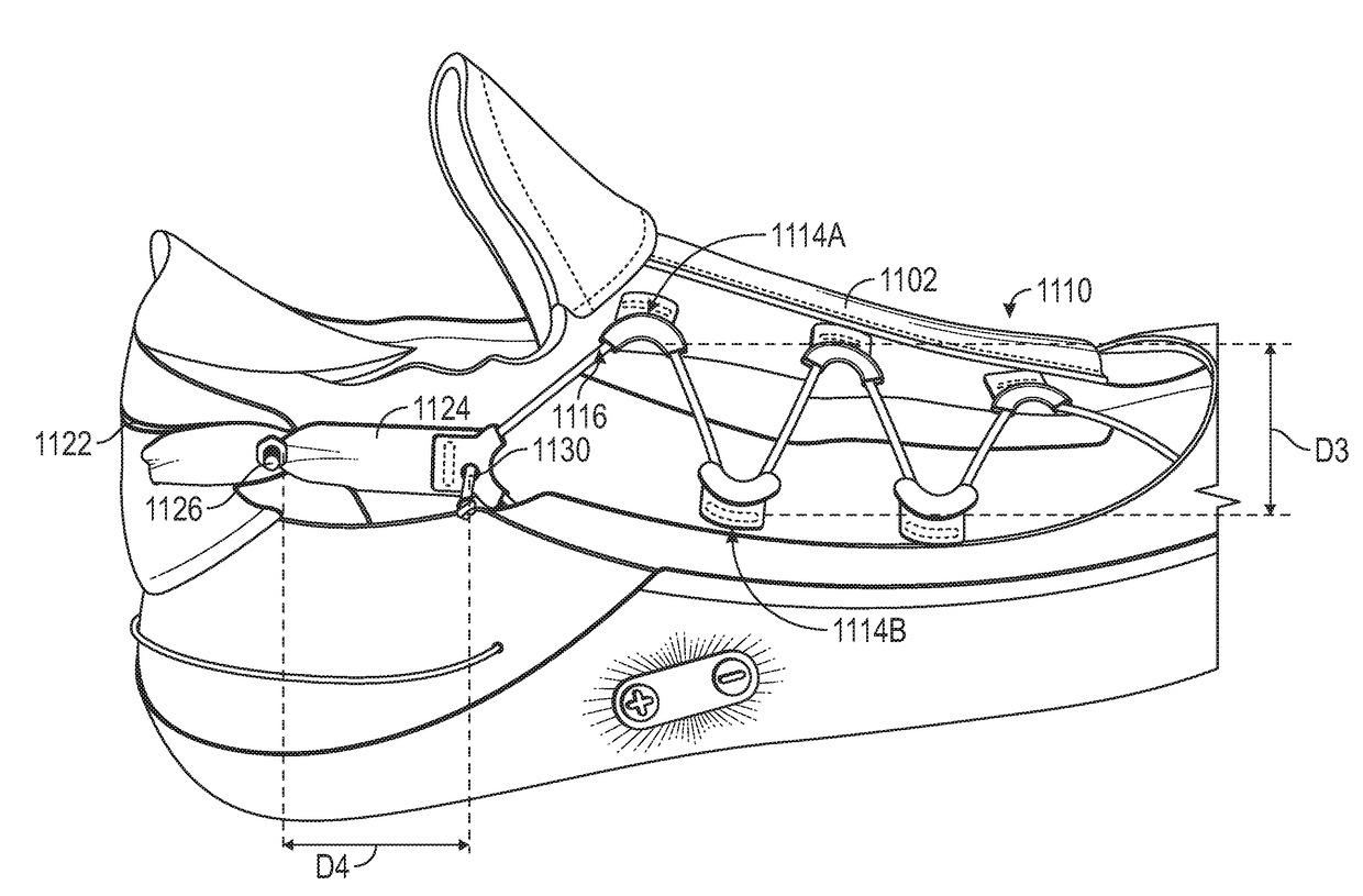 Automated footwear platform having upper elastic tensioner