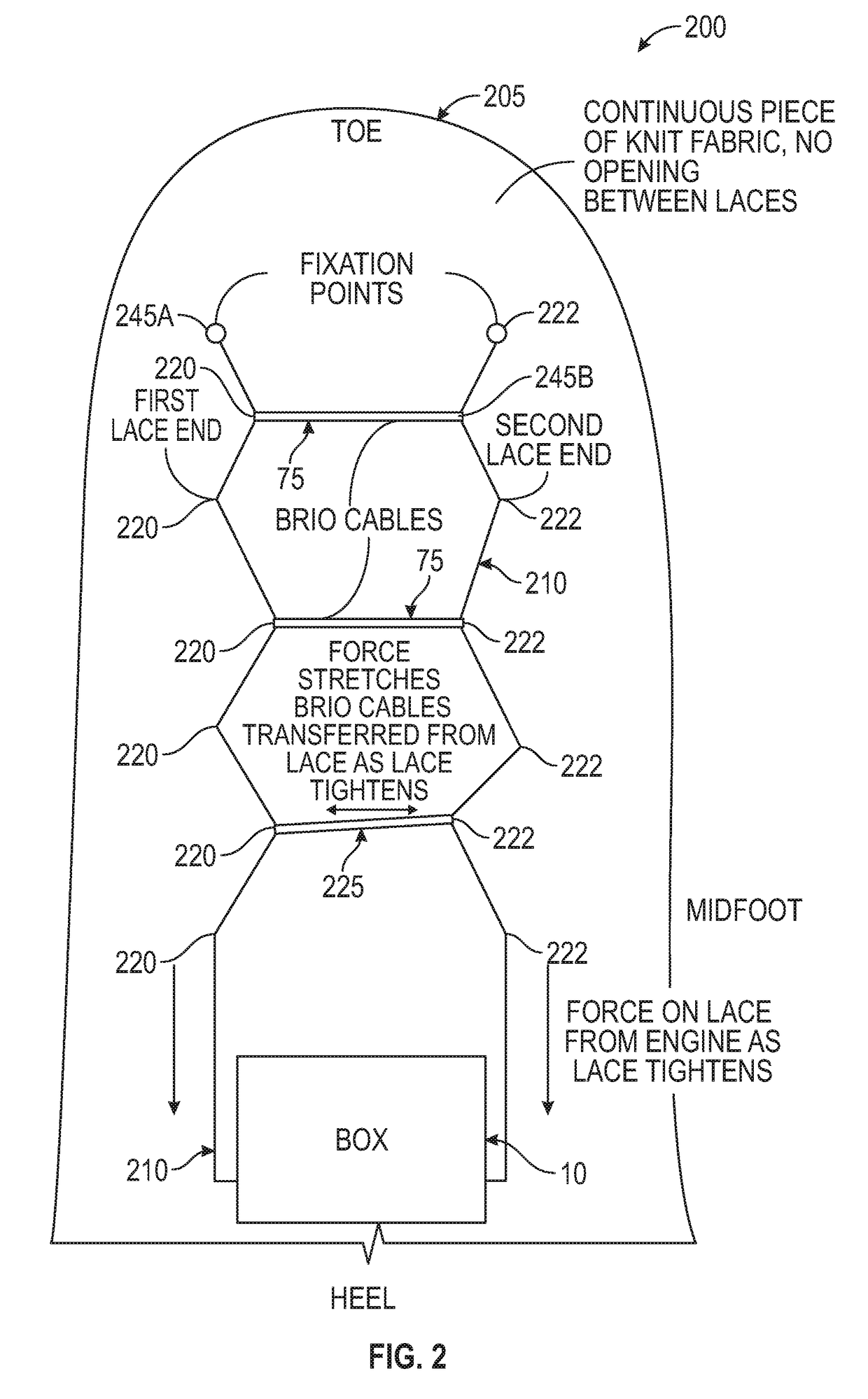 Automated footwear platform having upper elastic tensioner