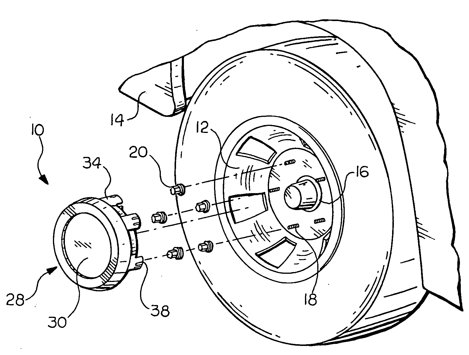 Wheel ornamentation assembly