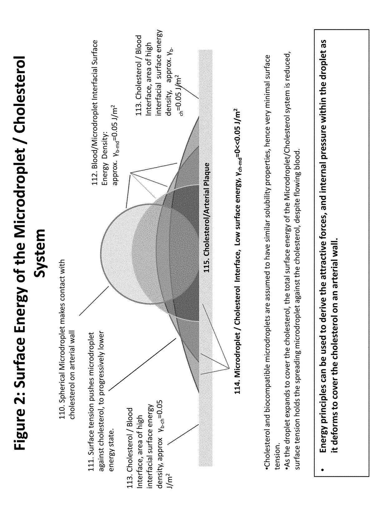 Use of biocompatible microdroplets  for the treatment of atherosclerosis, heart disease and stroke