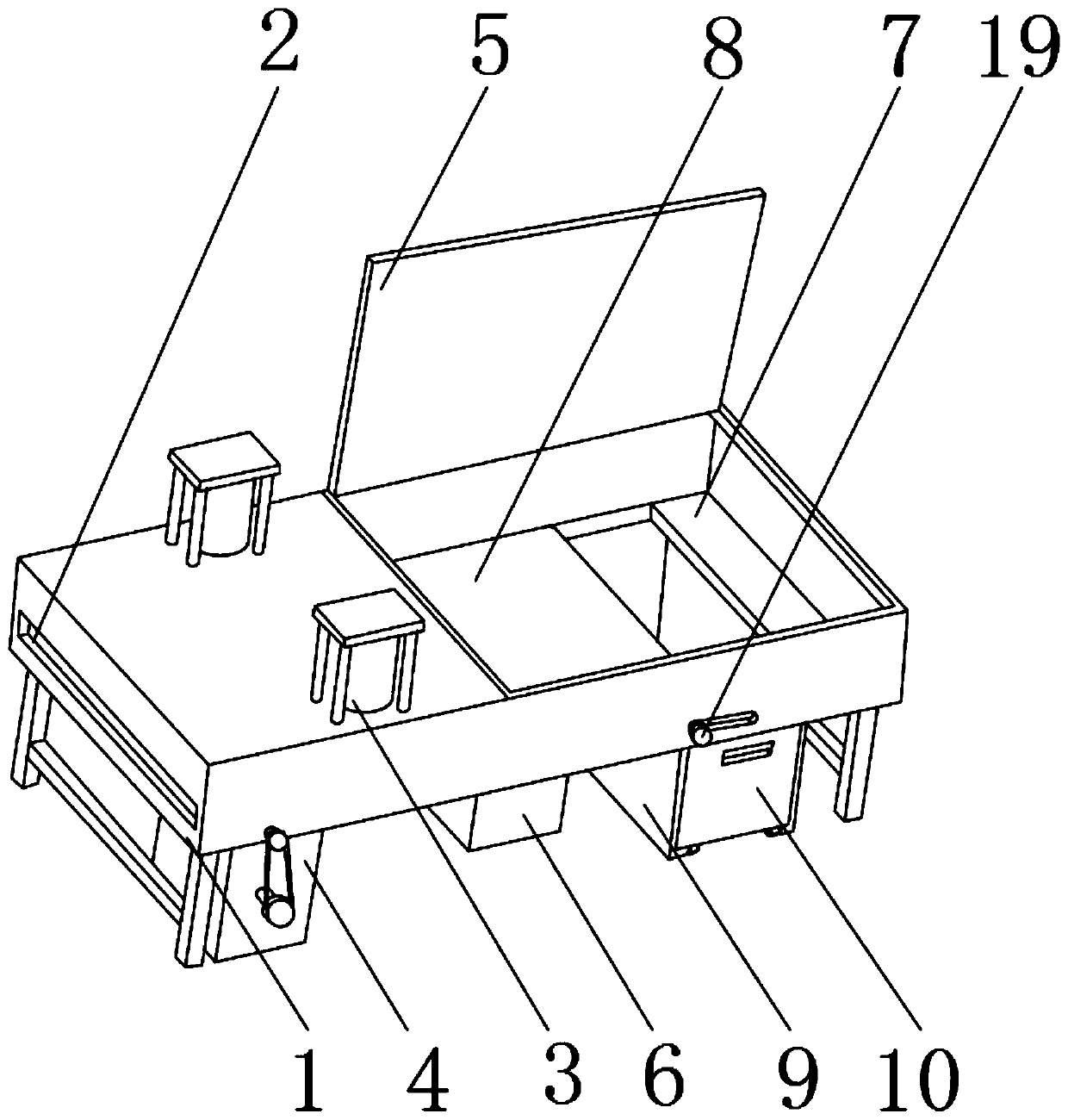 Toughened-glass crushing and recycling device