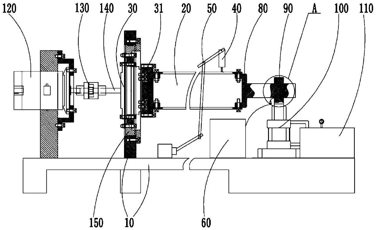 Parallel-shaft output reducer bending rigidity testing system