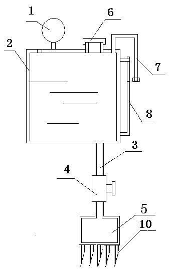 Controllable portable fruit tree fertilizing device