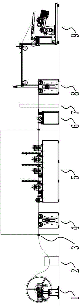 Strip material roll shearing roll extruding mechanism