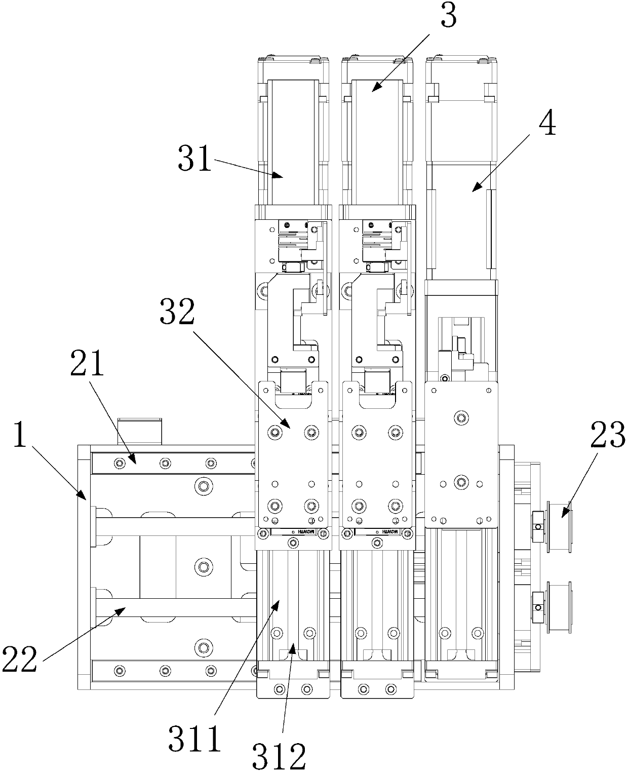 XYZ three-direction automatic precision adjusting mechanism