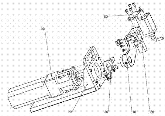 Pneumatic linear driven chip picking and turning device