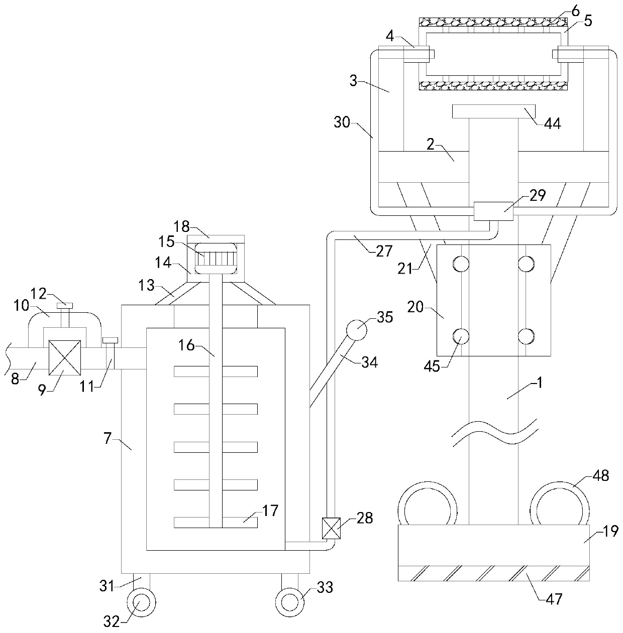 An interior wall finishing device for building interior decoration