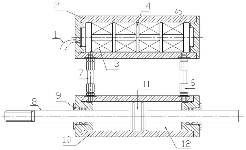 A dual-cylinder double-rod flow magnetorheological damper