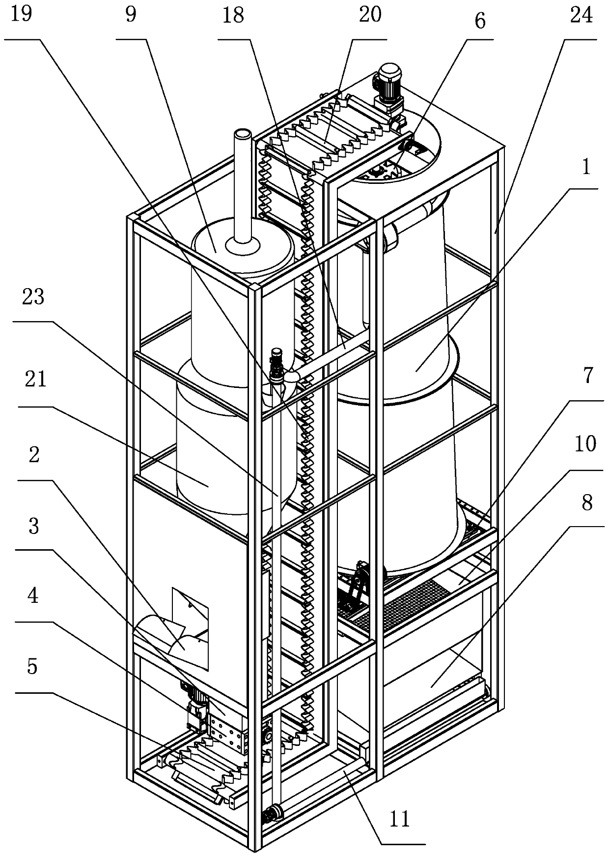 Integrated household garbage multifunctional treatment equipment