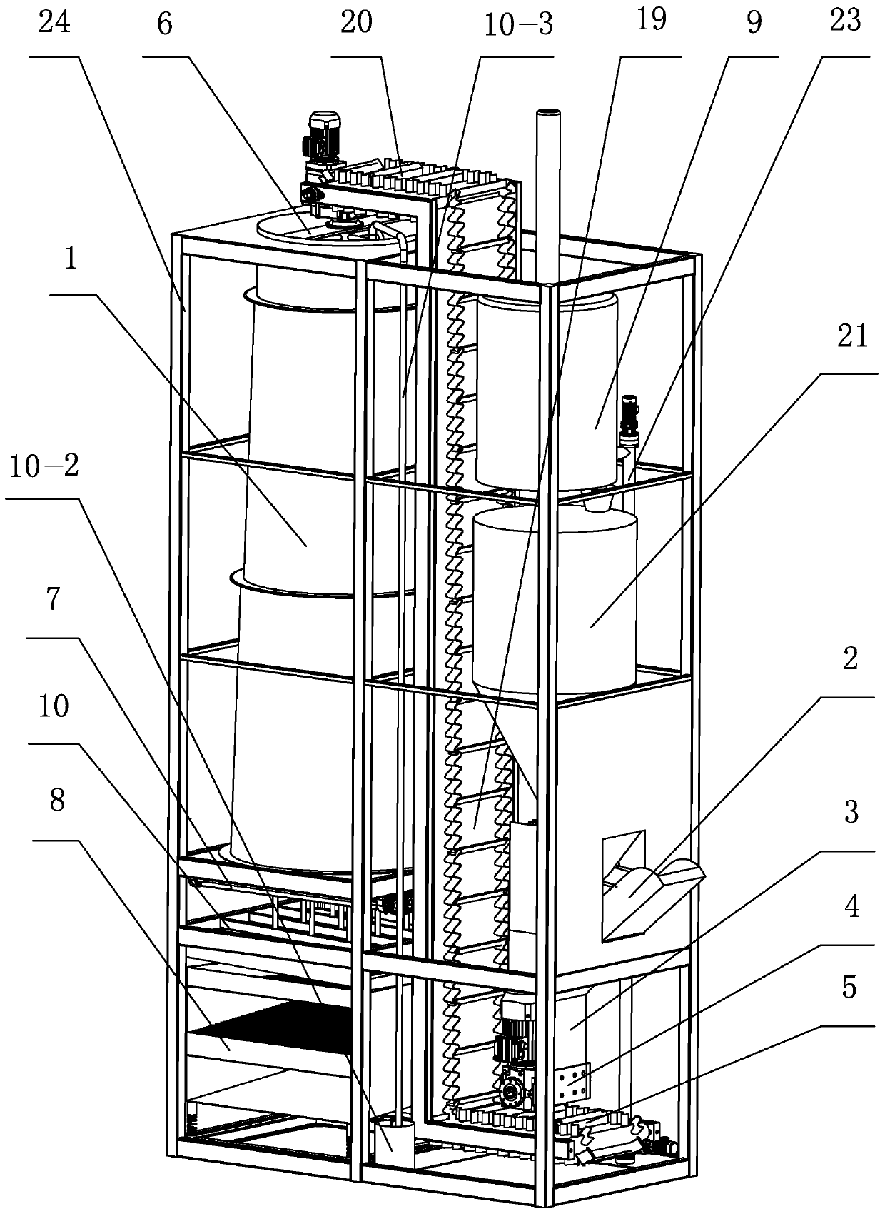 Integrated household garbage multifunctional treatment equipment