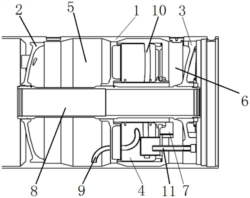 Fuel storage cabin with anti-shaking function and underwater self-launching device