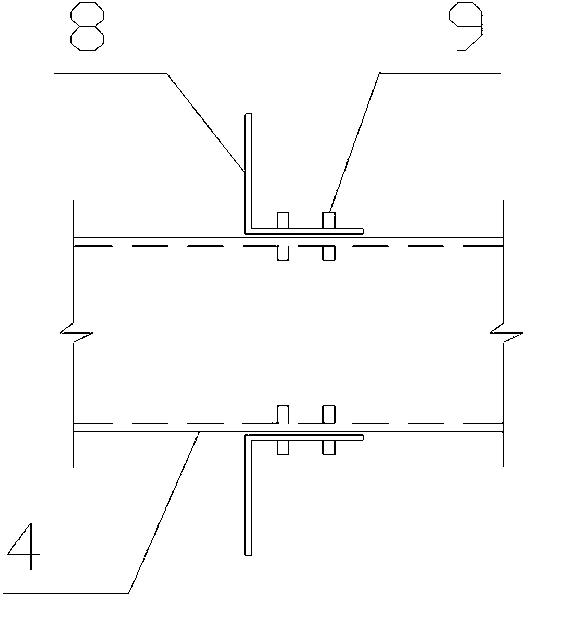 Combined wall with angle steel keel combined with light concrete