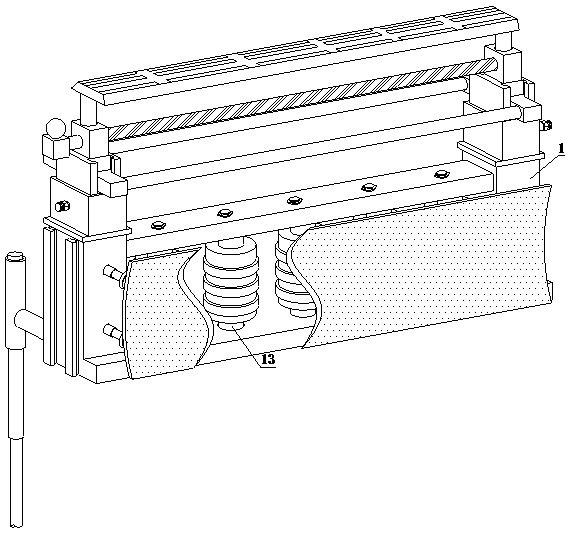 Protective bridge elastic guardrail structure and mounting method