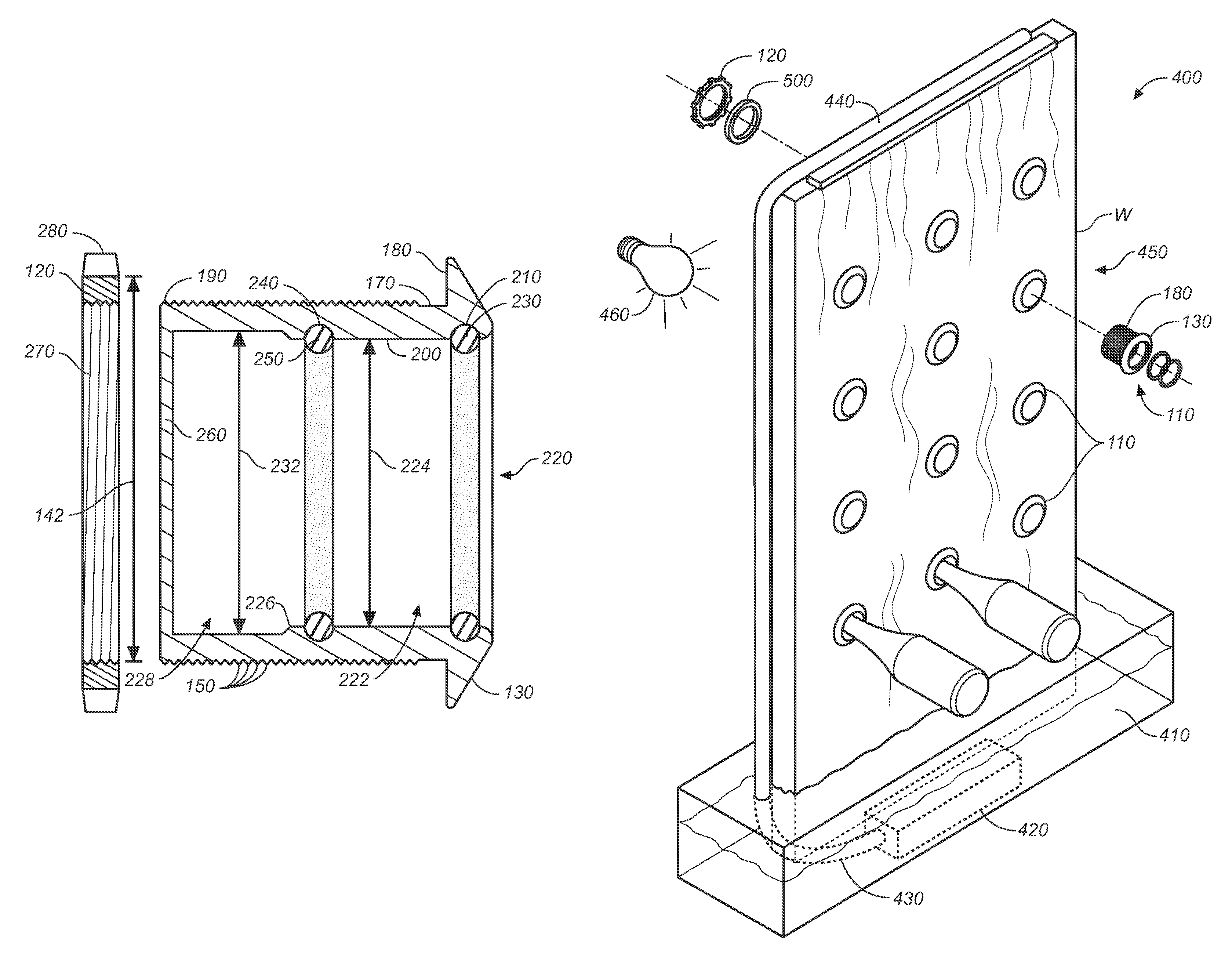 Cup for holding bottles in a bottle rack