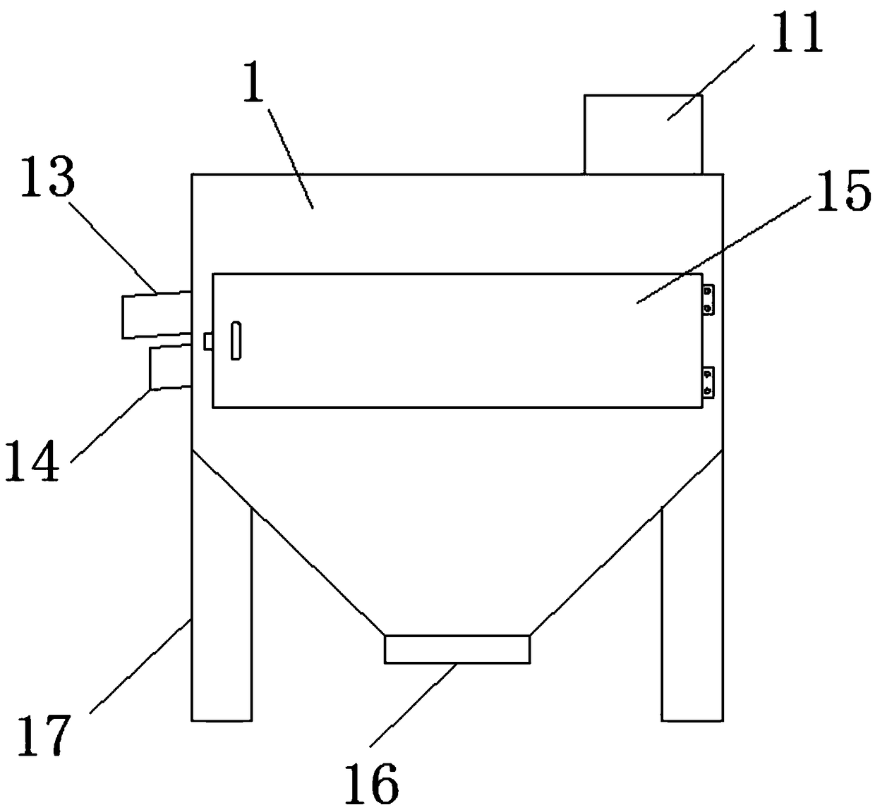 Raw material sieving machine for production of calculus bovis factitius