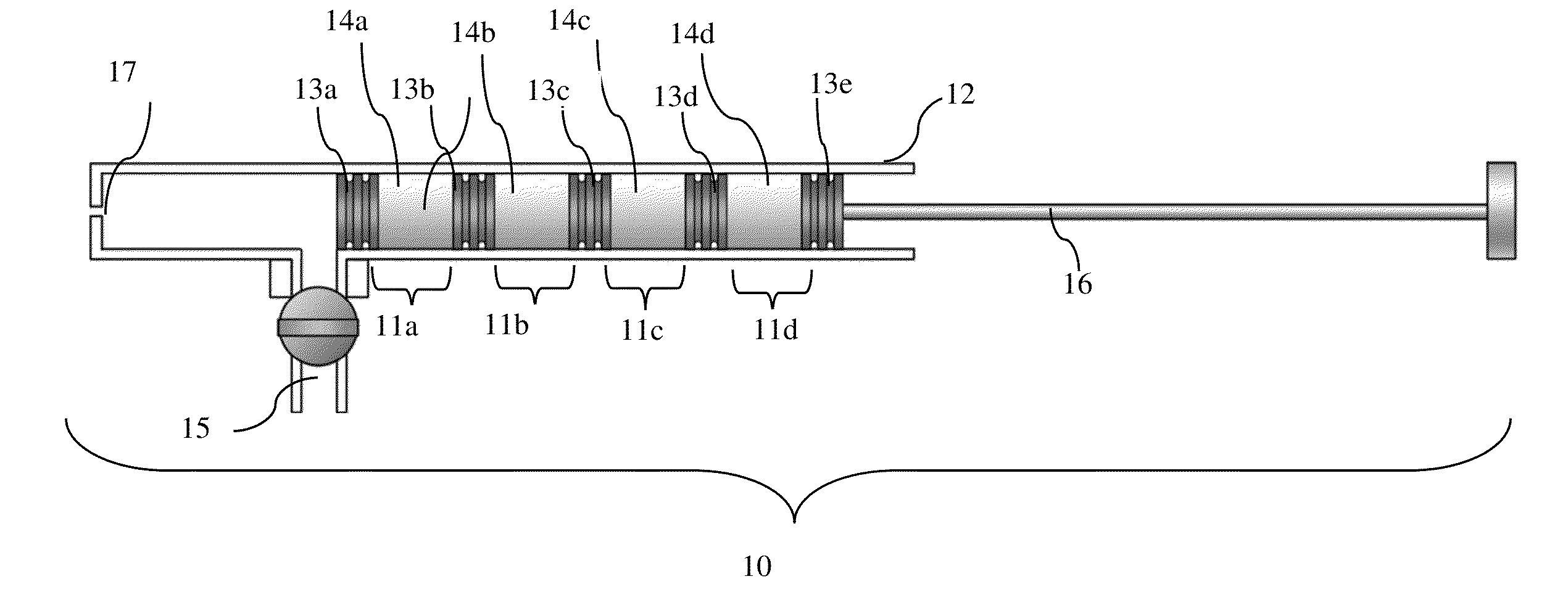 Pre-filled multi-chamber device for sequential delivery