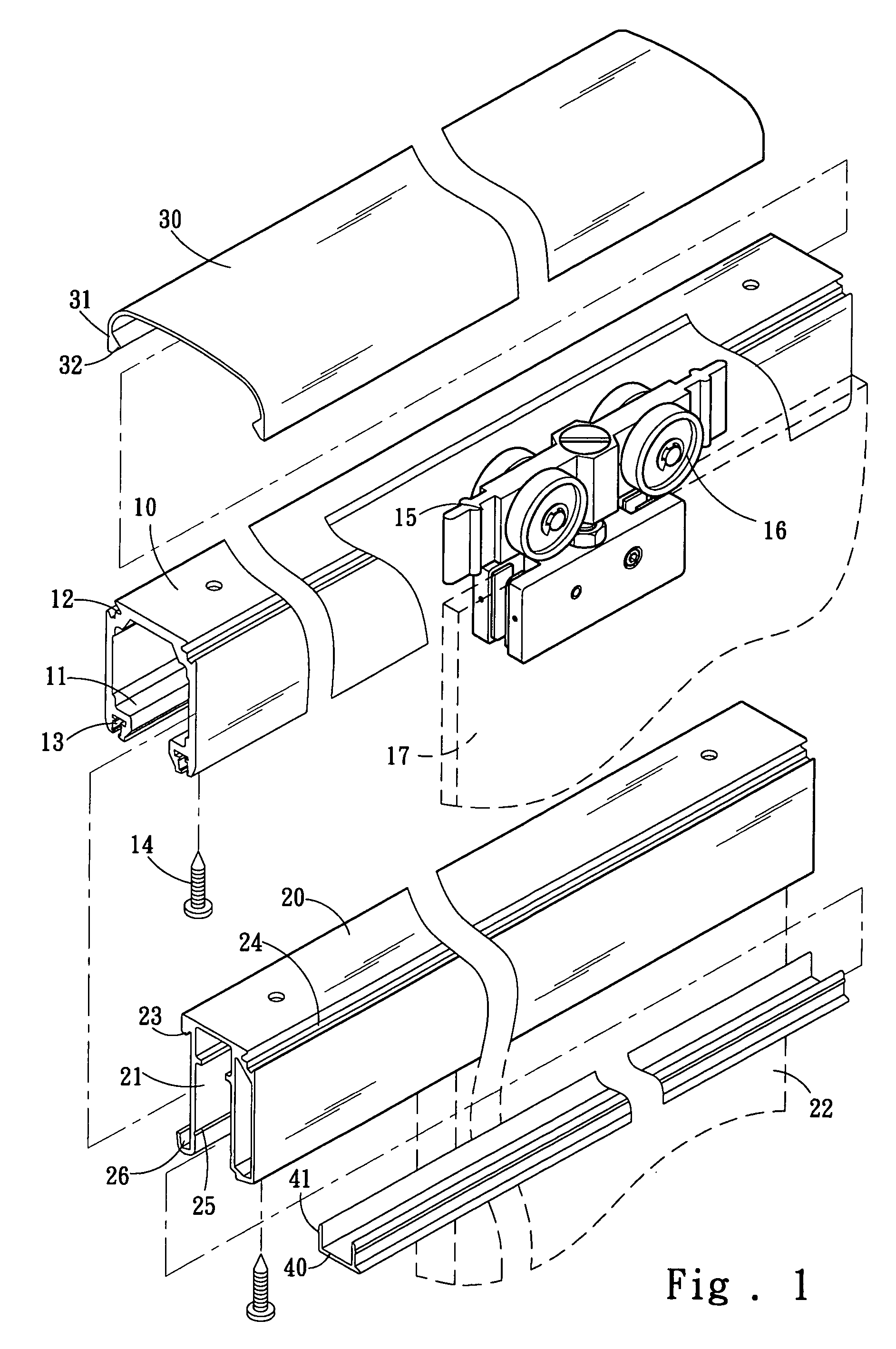 Sliding track coupling structure for sliding doors