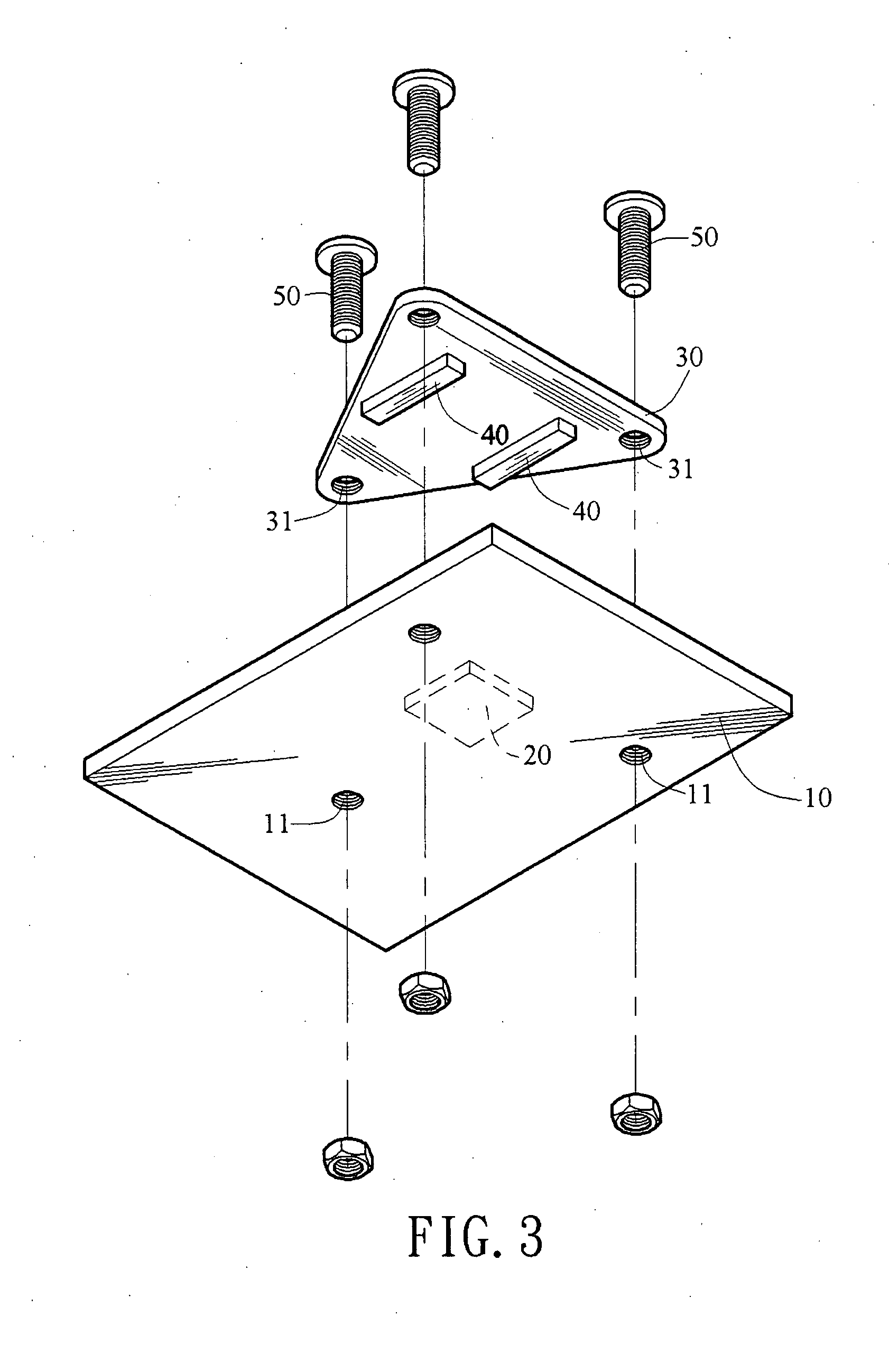 Heat plate construction and attachment for dismounting heat plate