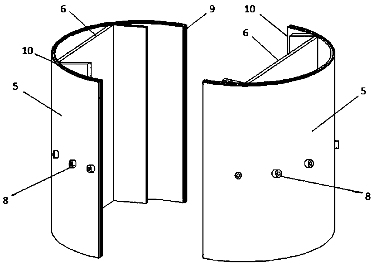 Resistance reduction anti-corrosion outer wrapping body for reinforced concrete beam or column