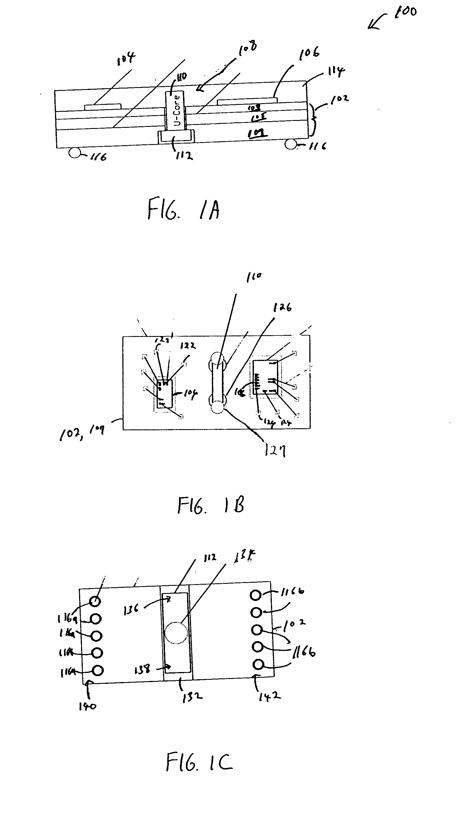 Integrated packaged having magnetic components