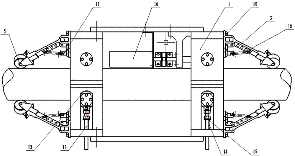 Regulable climbing device with deviation prevention function for detecting defect of bridge guy cable