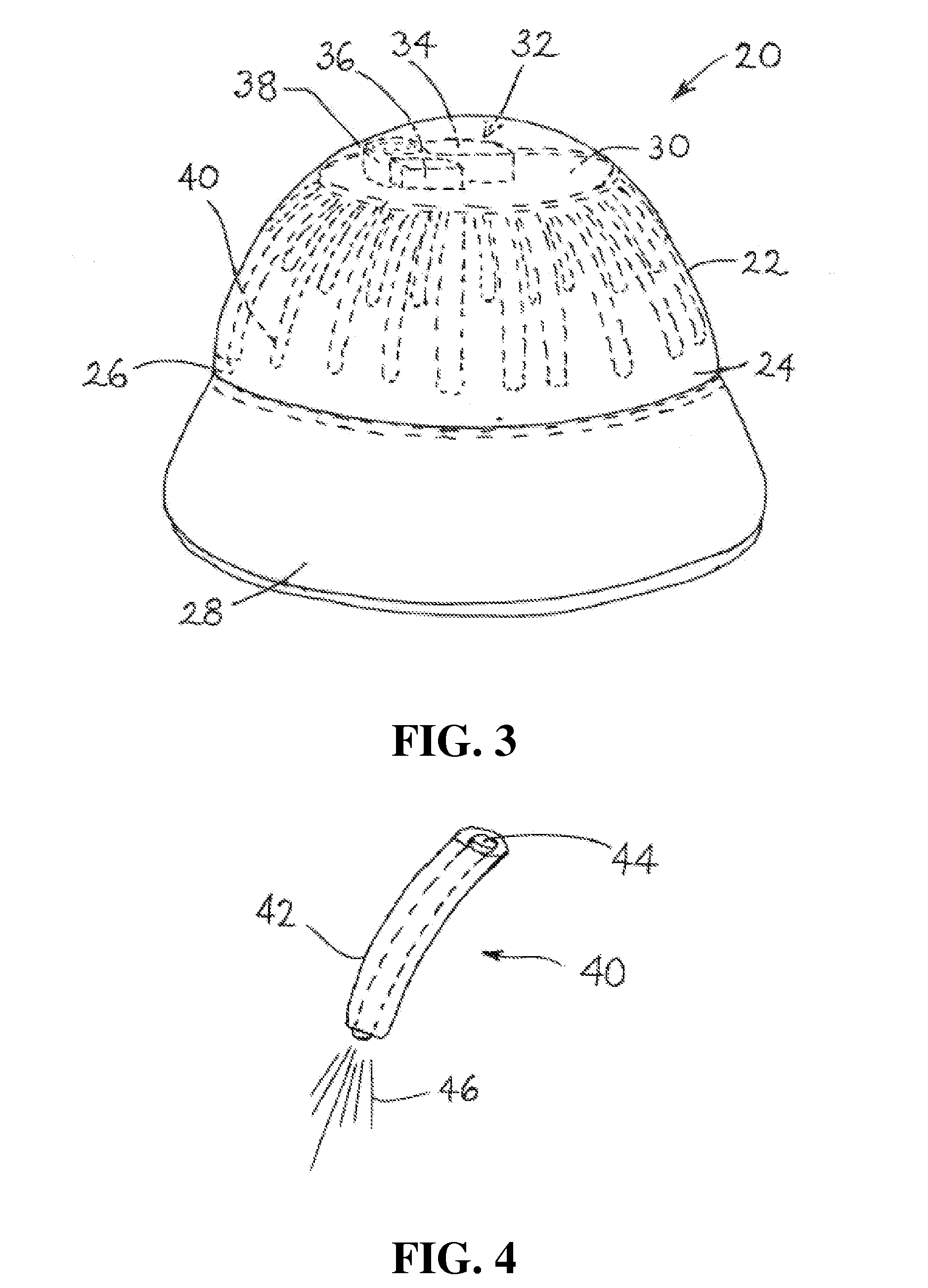 Lasing headgear for mediating hair growth