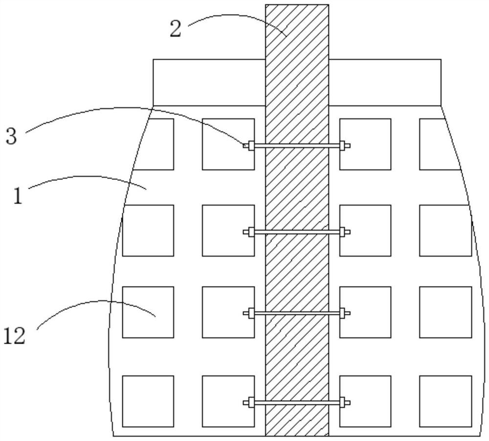 Fabricated concrete greening construction enclosing wall