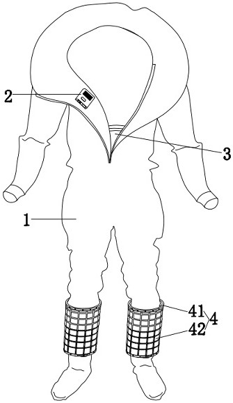 Water area rescue suit with physical sign monitoring function