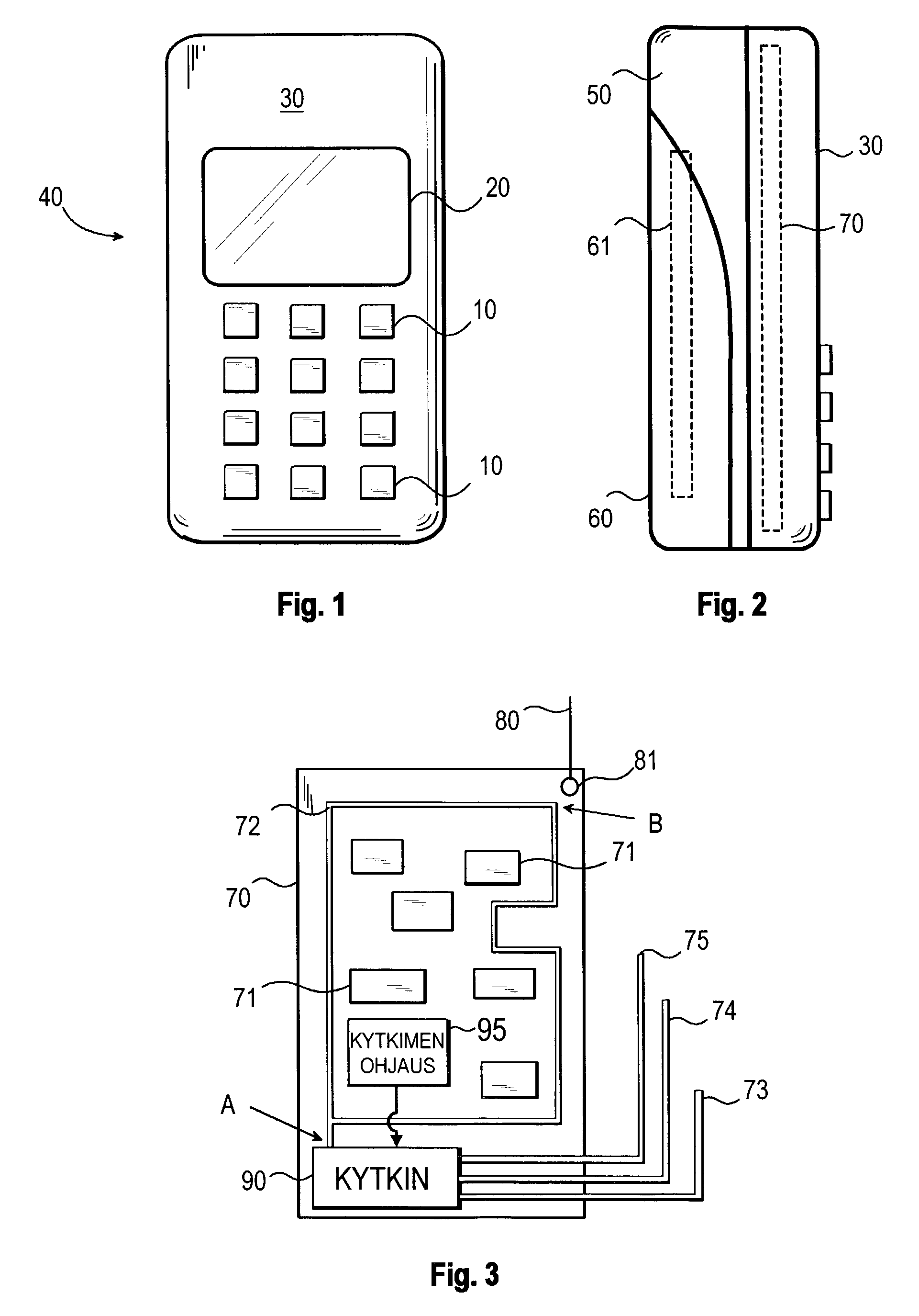 Ground arrangement for a device using wireless data transfer