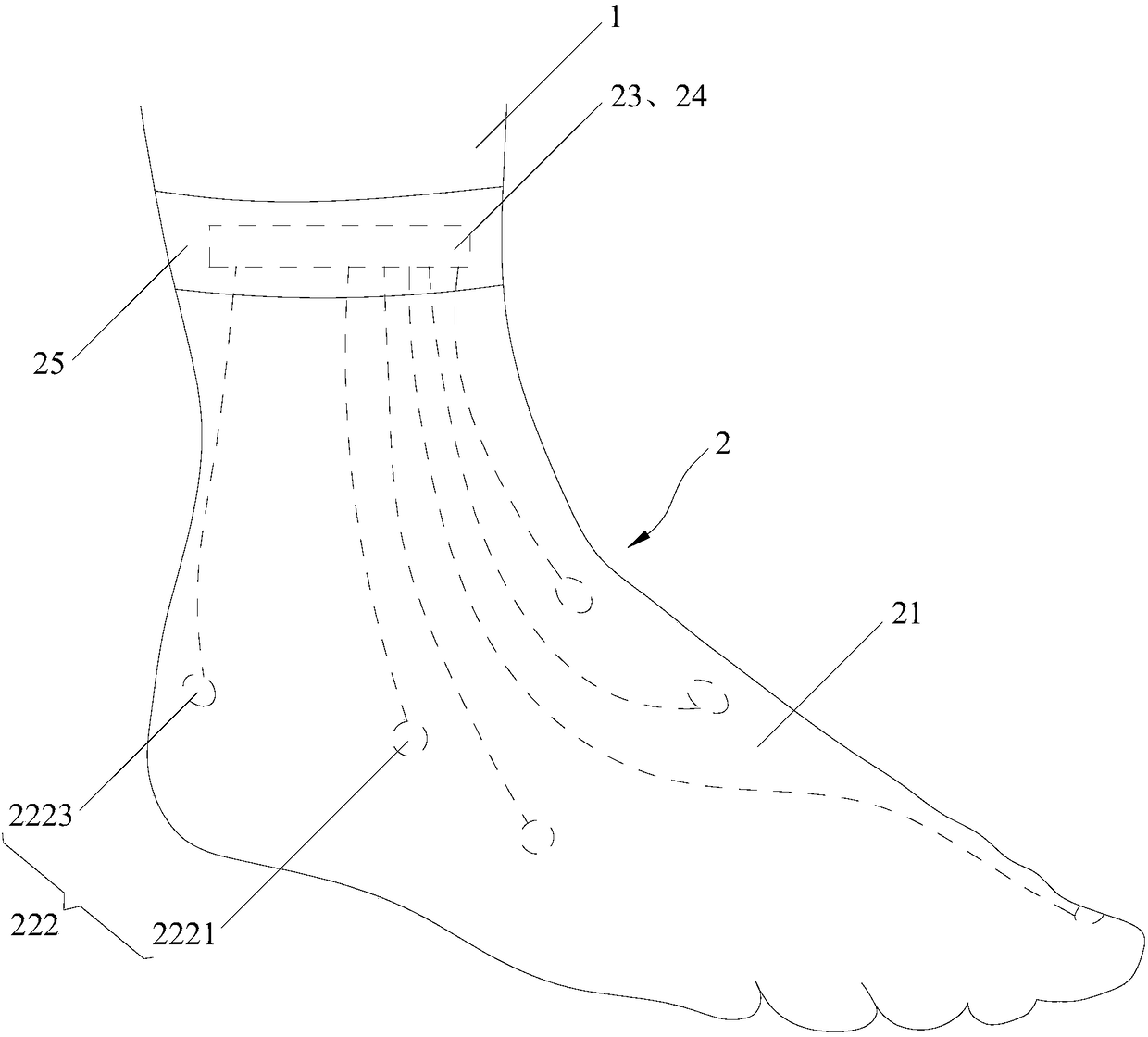 Foot pressure detection device