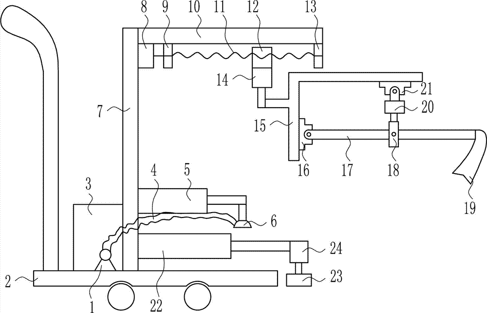 Watering cart with soil covering function for gardening