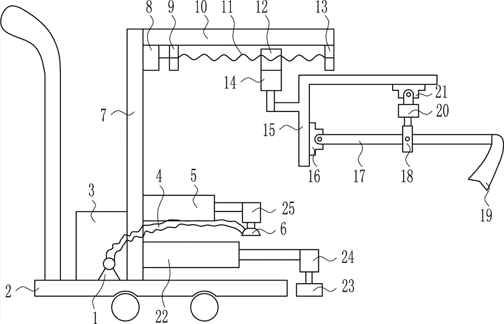 Watering cart with soil covering function for gardening