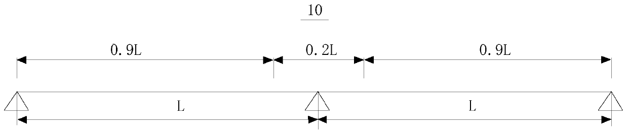 Prestressed concrete beam hogging moment area bridge structure and construction method thereof