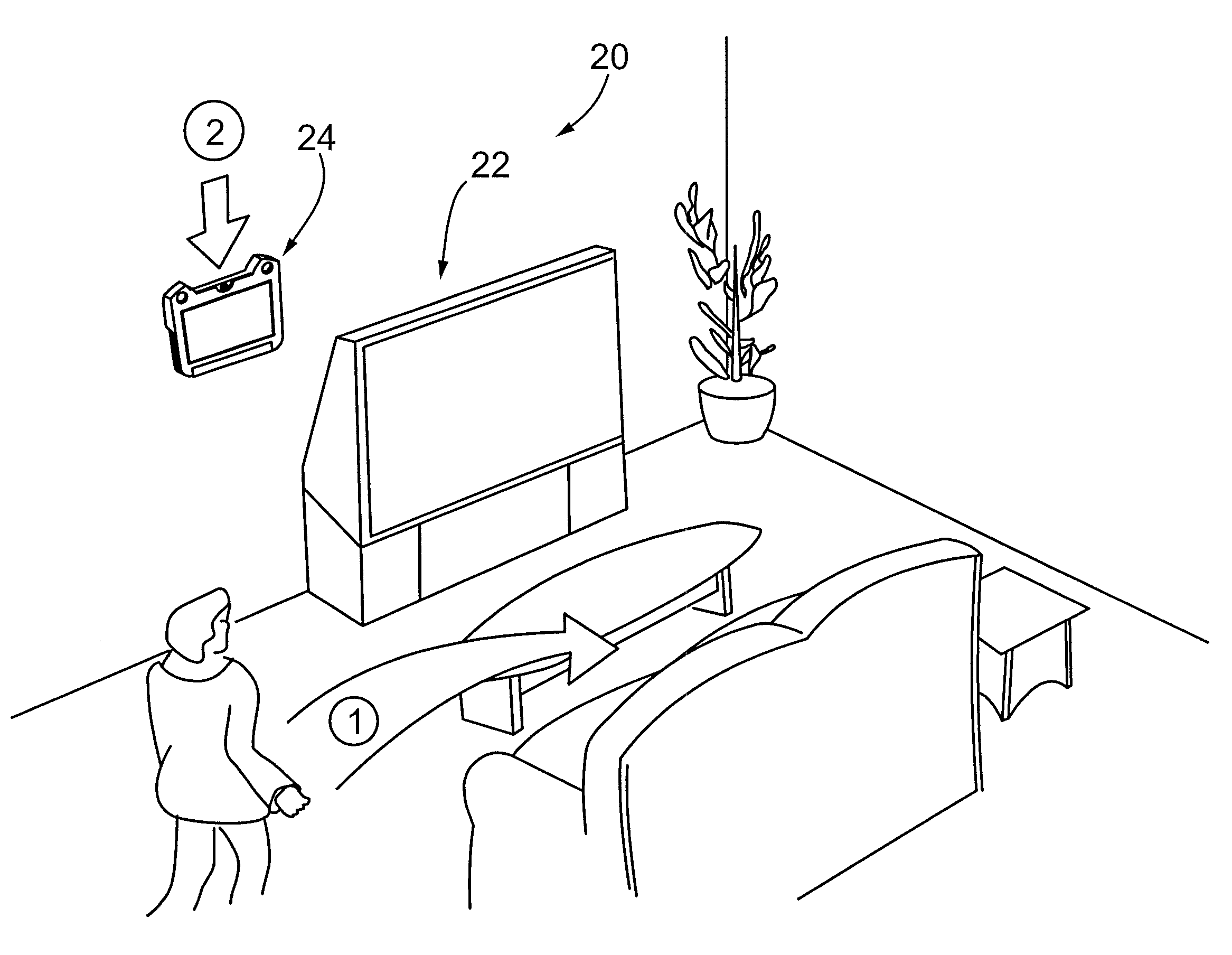 Interactive input system, controller therefor and method of controlling an appliance