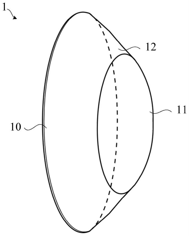 Lens in contact with sclera