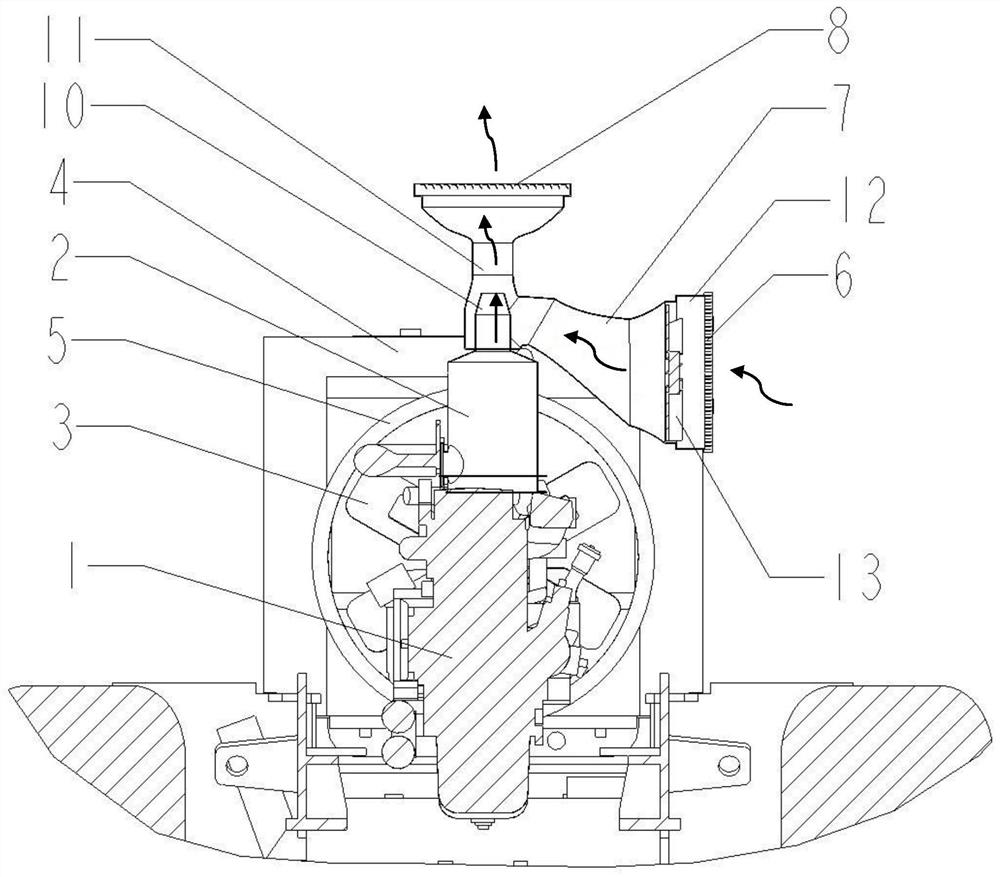 Engineering vehicle cooling system with exhaust injection cooling device