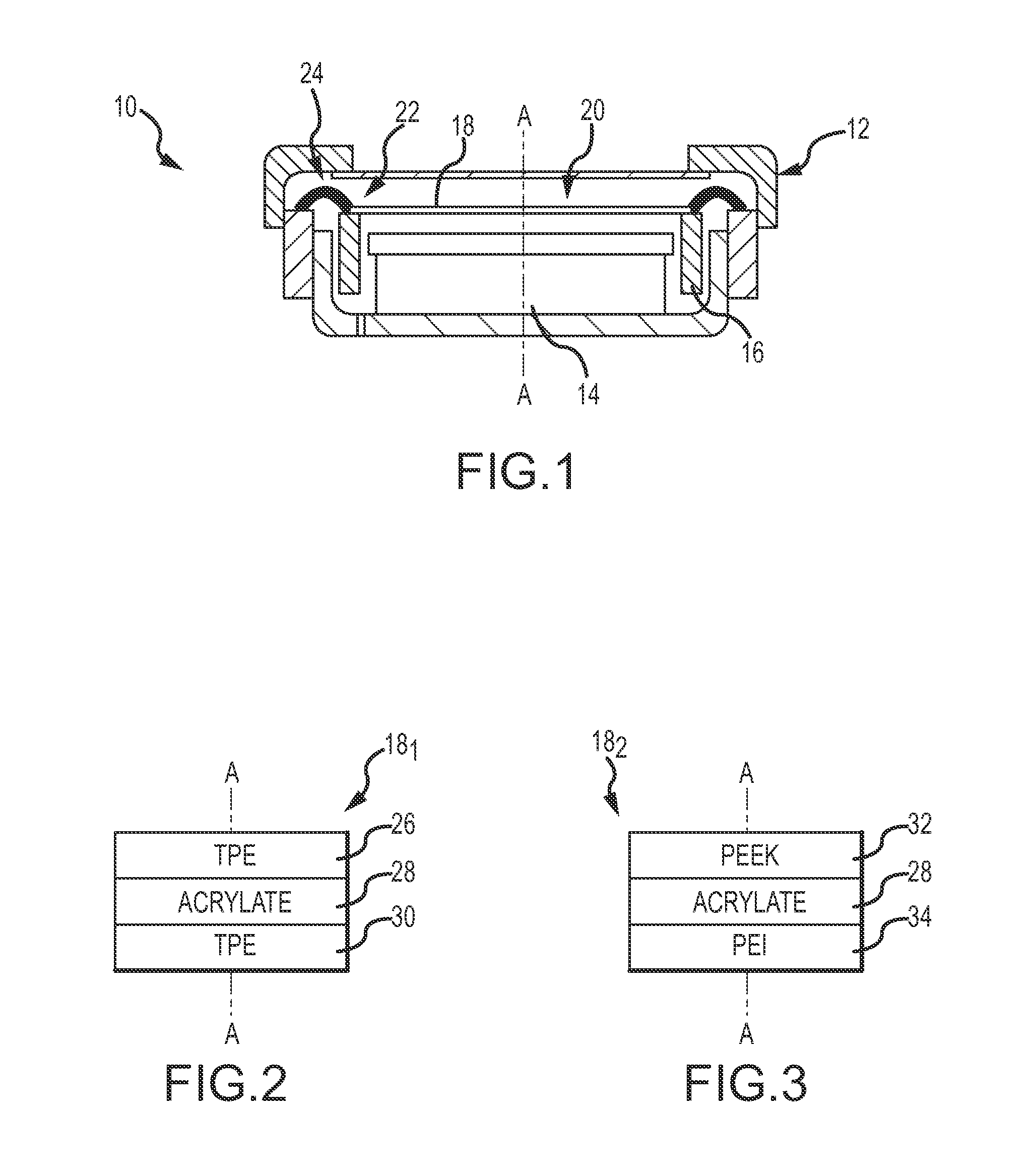 Acoustic membrane with asymmetric layer arrangement