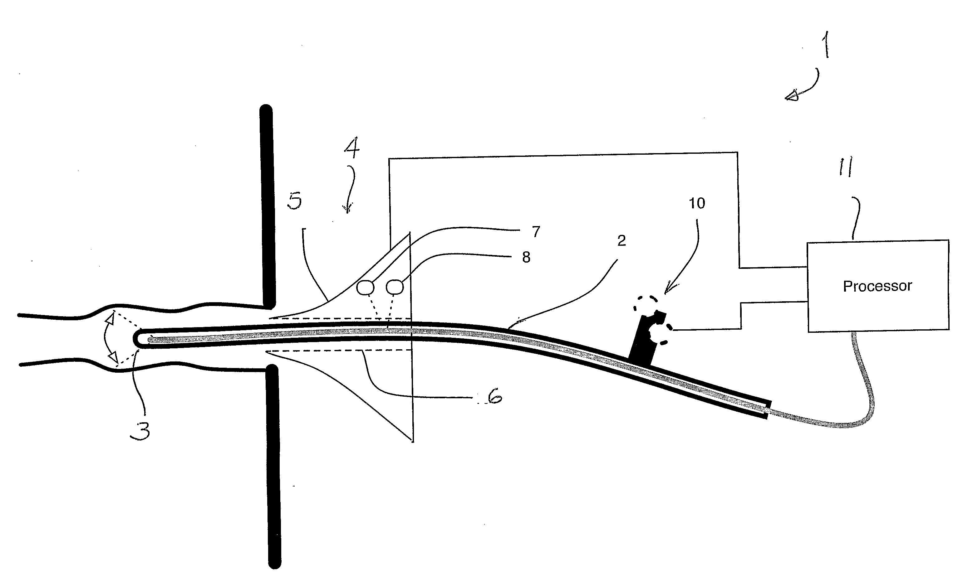 Endoscopy system with motion sensors