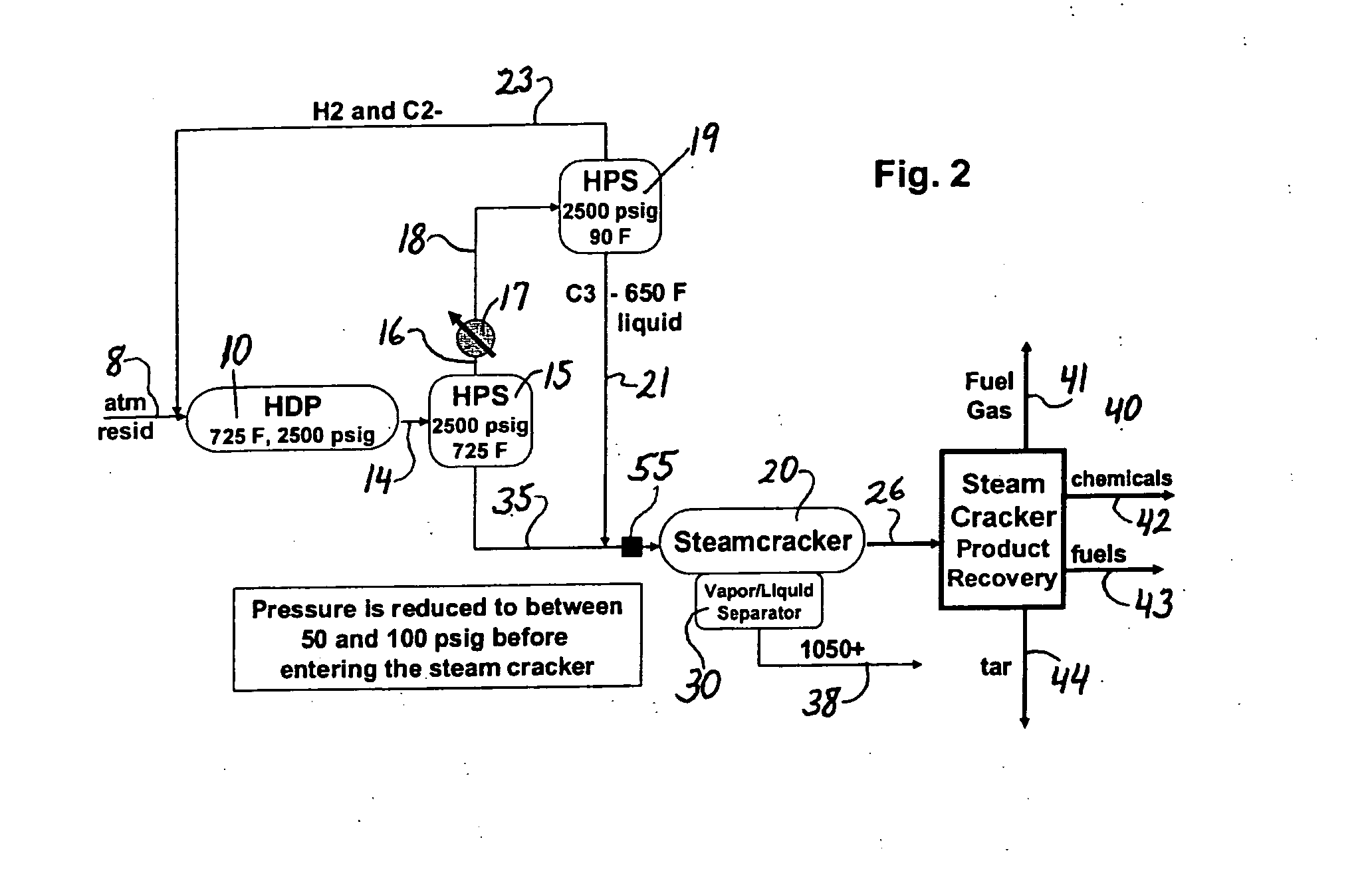 Hydrocarbon resid processing and visbreaking steam cracker feed