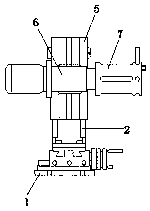 Anti-vibration outer circle shaft end turning machining device