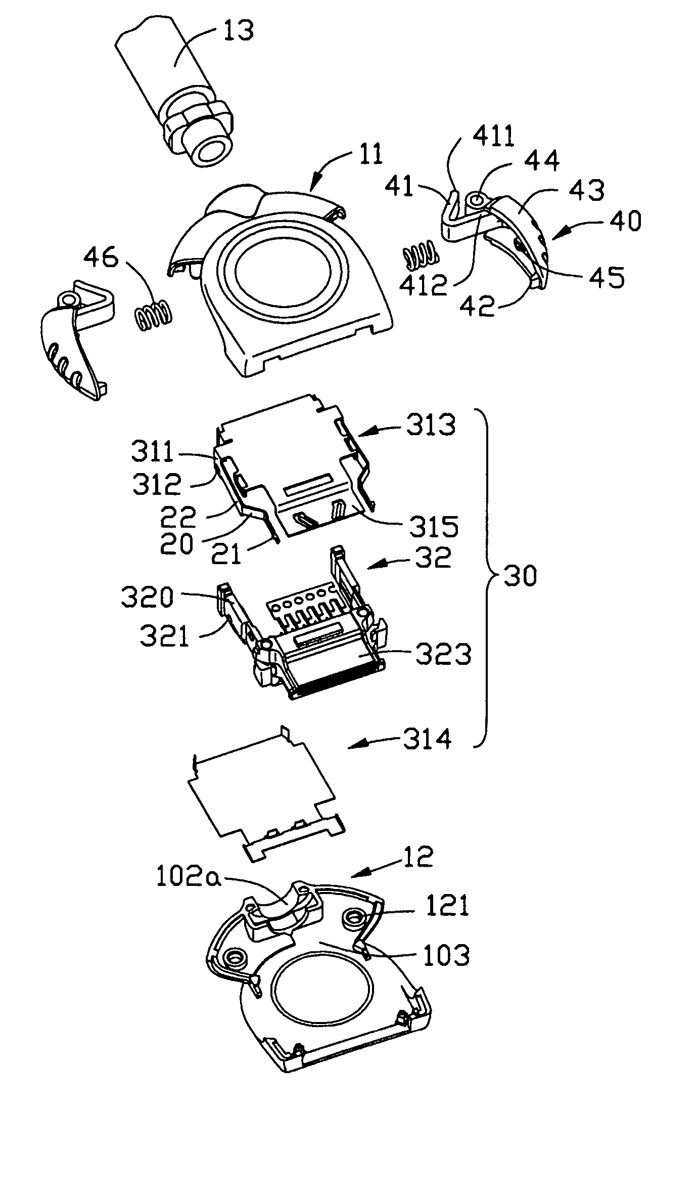 Electrical connector with latching system