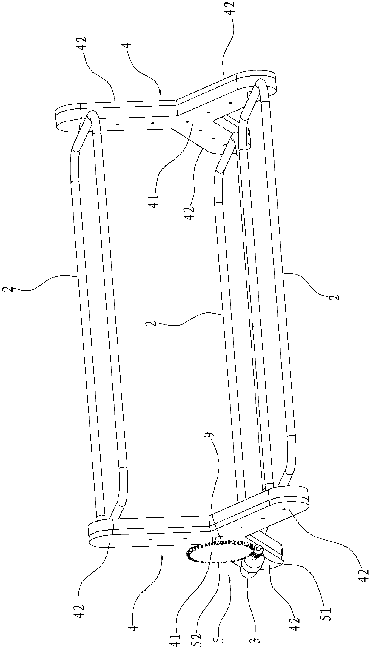 Self-balancing rotating grill structure and oven with same