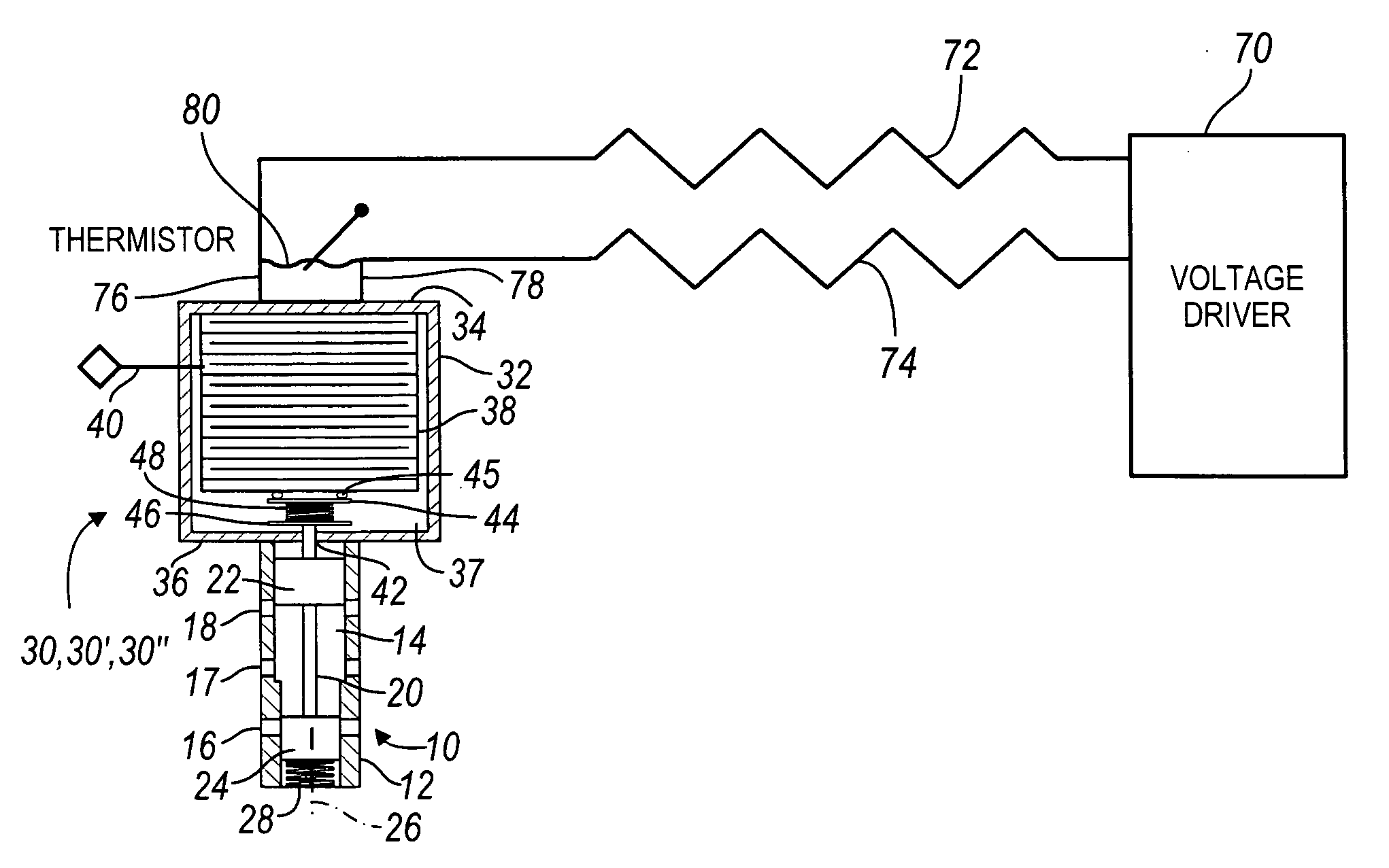 Hydraulic valve actuated by piezoelectric effect