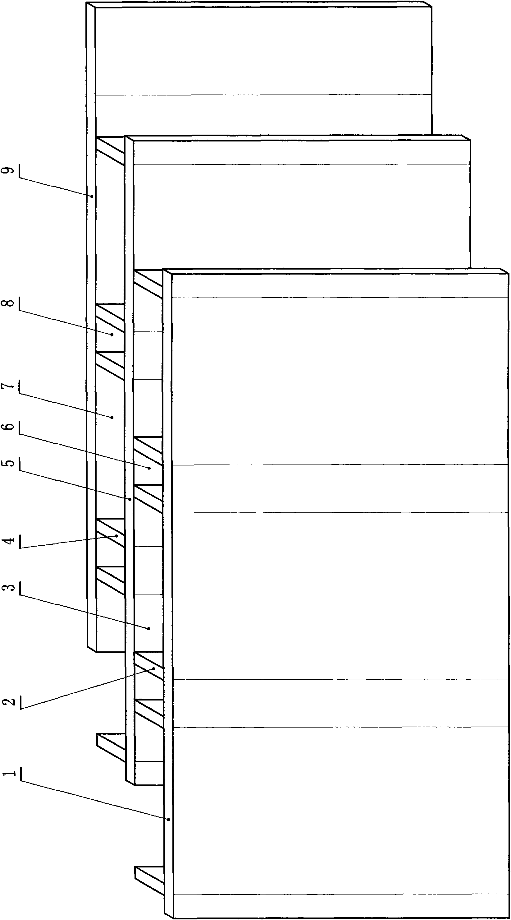 Automatic heat insulation assembly process of multilayer composite fibre wall body outer wall