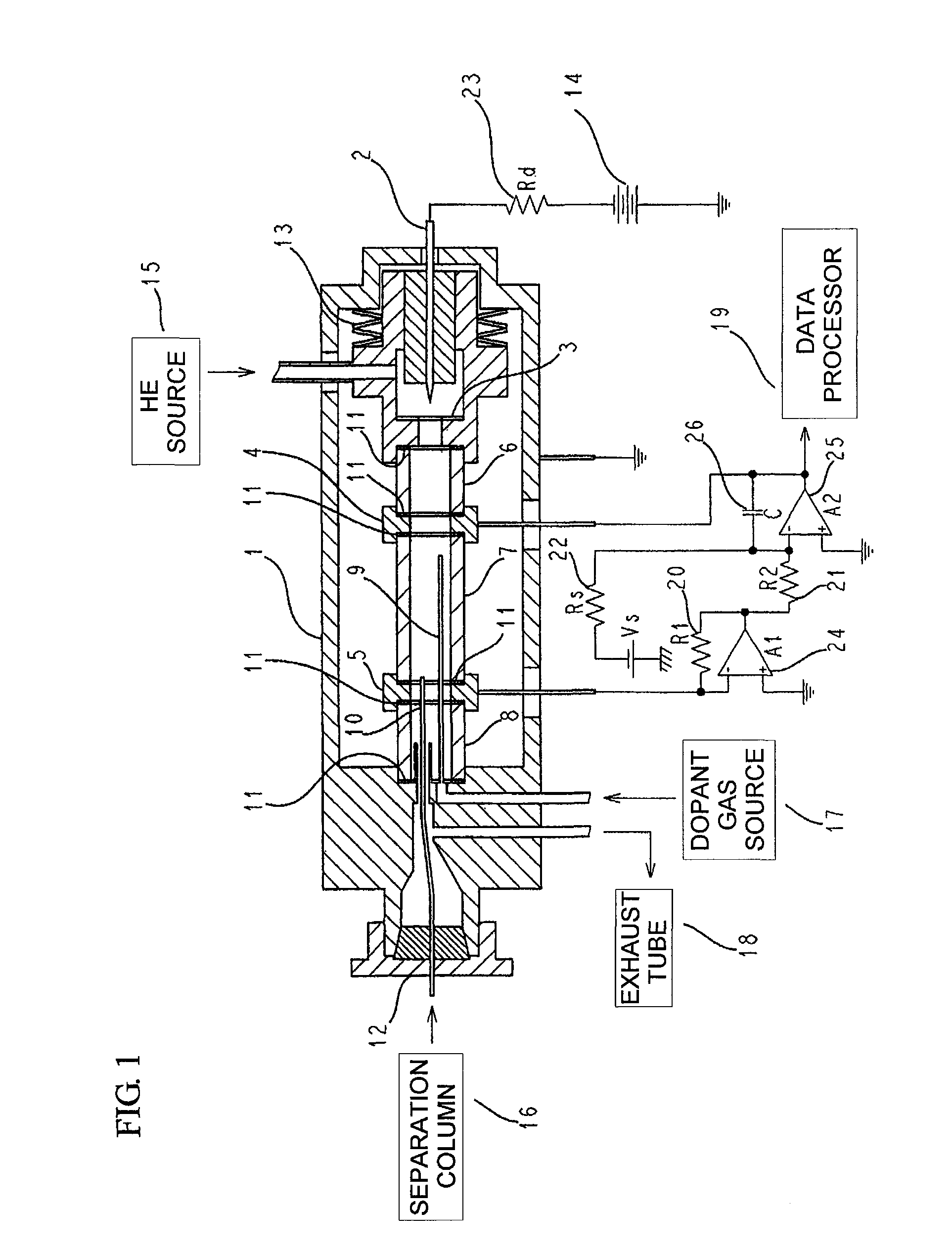 Electron capture detector and nonradiative electron capture detector