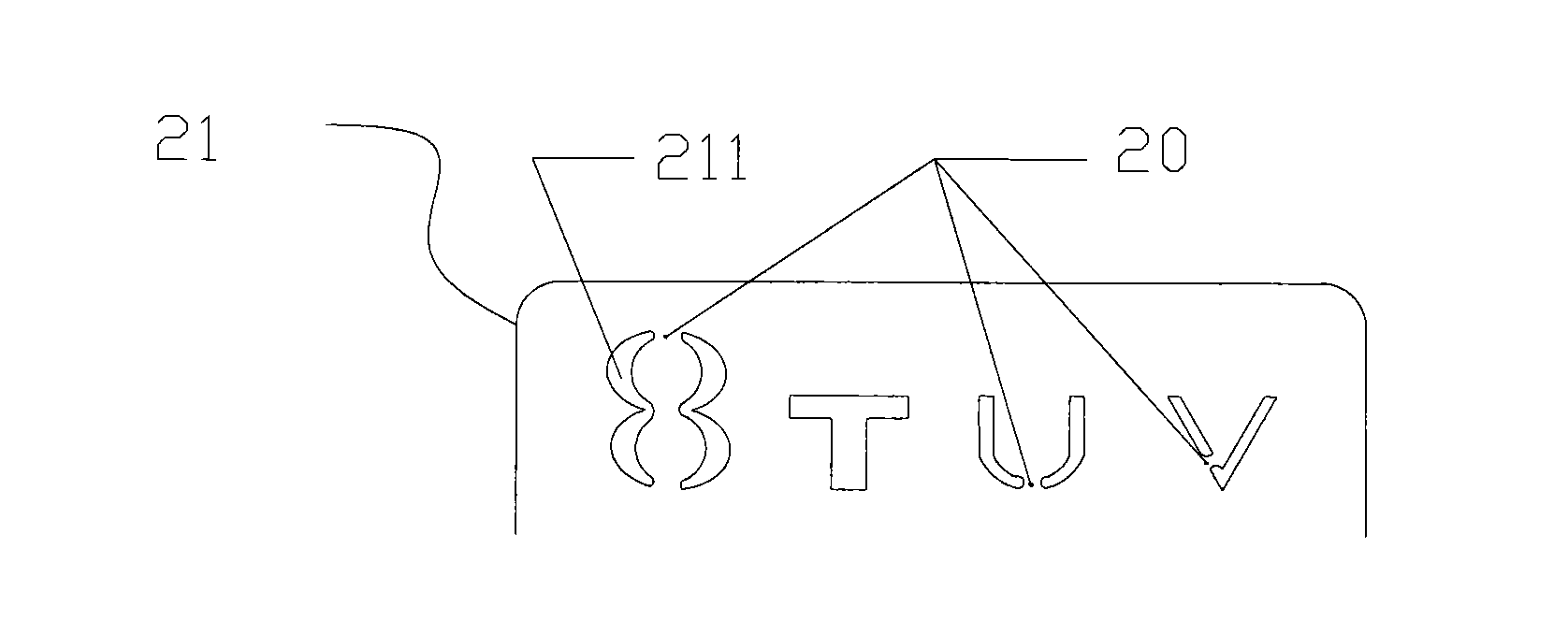 Key, keyboard, manufacturing method for keyboard and mobile phone with keyboard