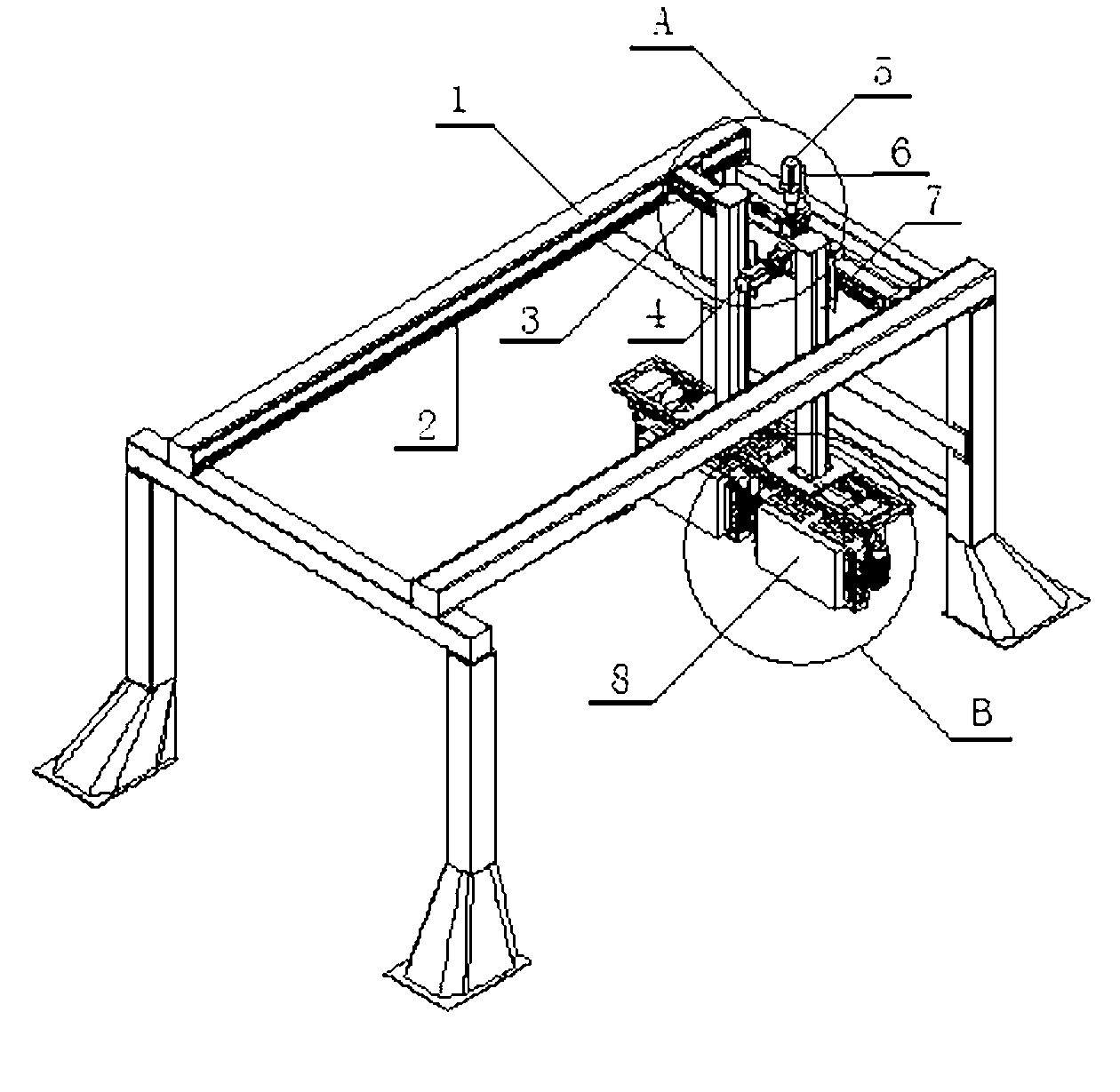 Multi-functional mechanical grabbing and transporting device capable of unstacking and overturning automatically