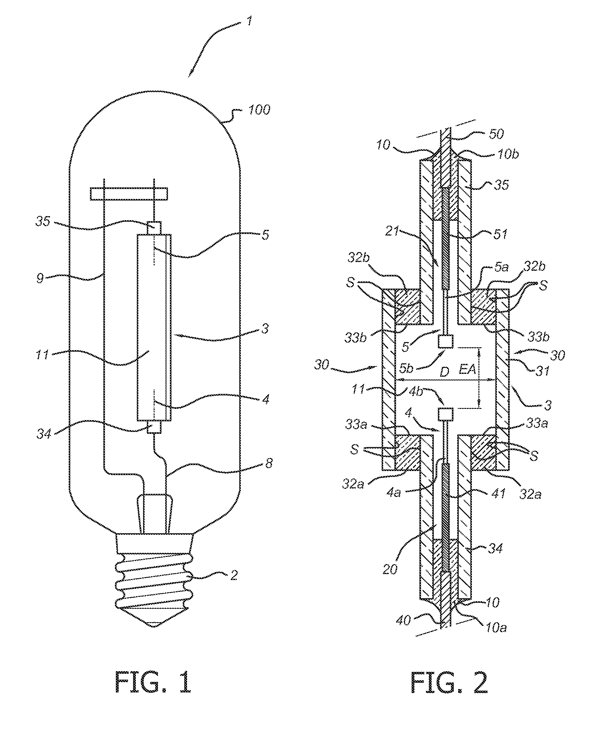 High intensity discharge lamp with external antenna