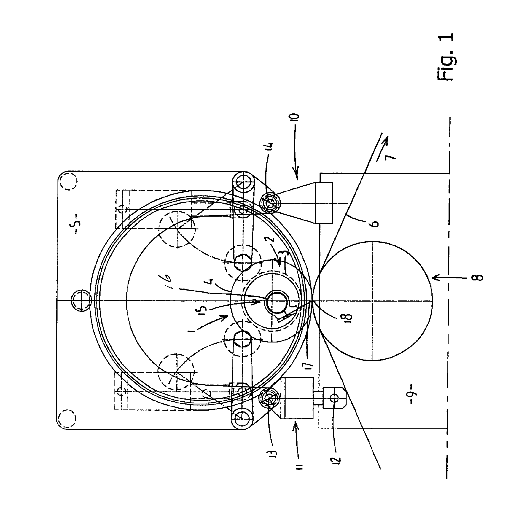 Printing cylinder support unit with support ring