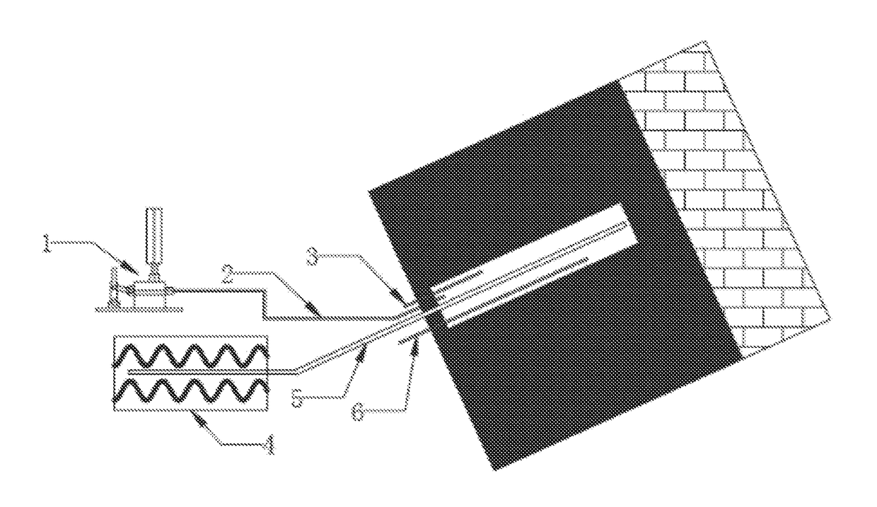 Method for thermal-displacement-type strengthened extraction in drill hole